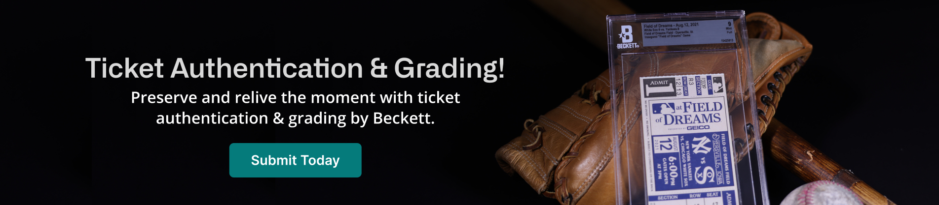 Beckett Ticket Grading and Authentication